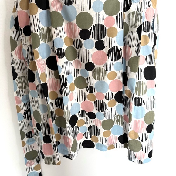 Anne Klein sleeveless pocket A-line Polka Dot Mini Dress pink black size 14 - Picture 7 of 15